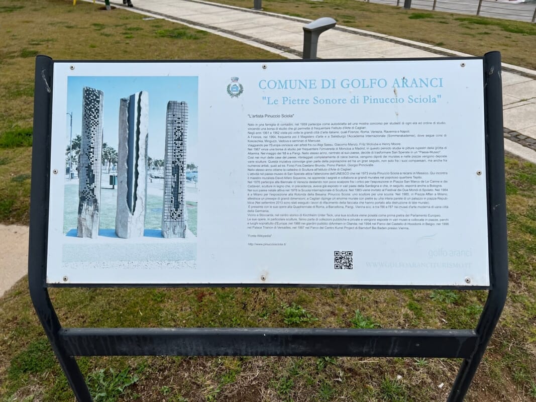 Infografica Pietre Sonore Pinuccio Sciola