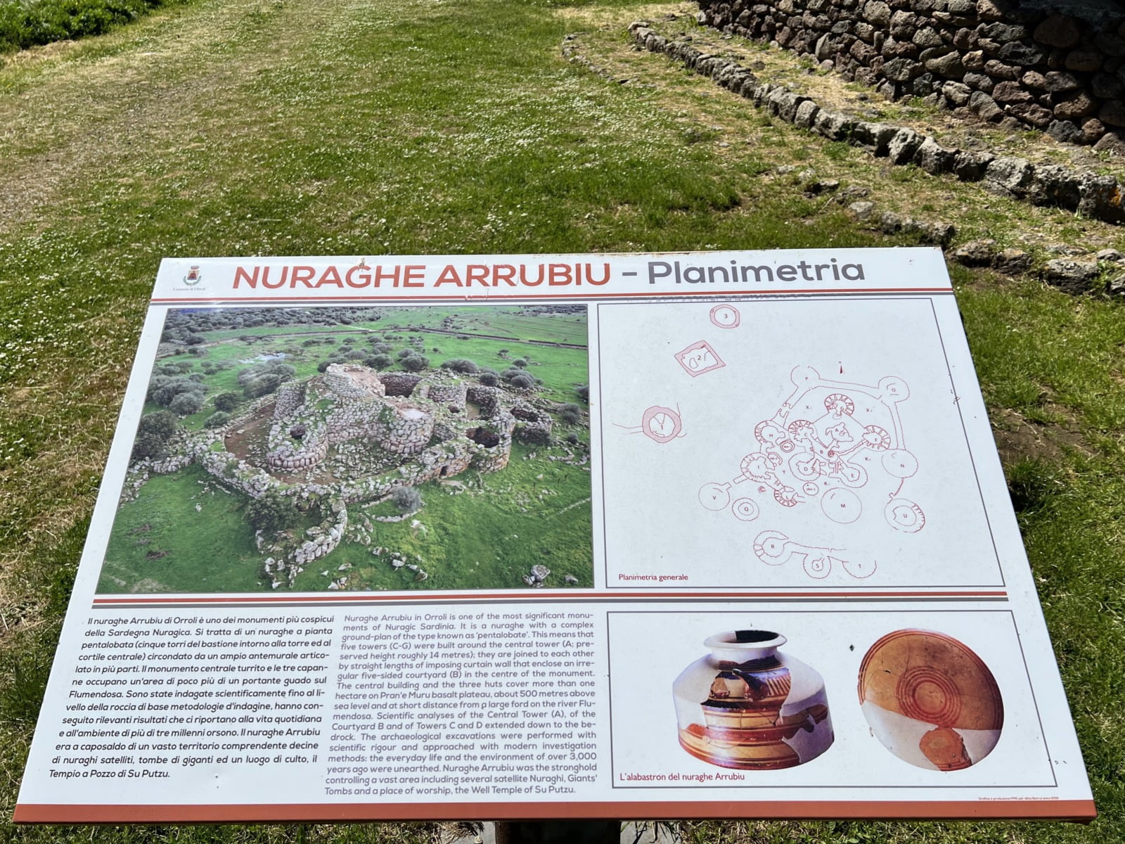 Infografica Planimetria Nuraghe Arrubiu