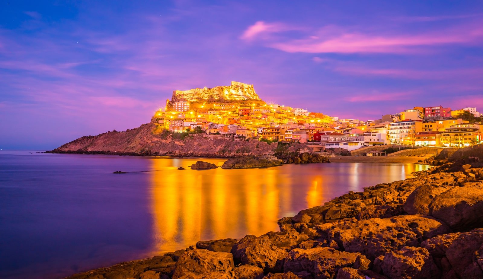 Castelsardo, vista notturna